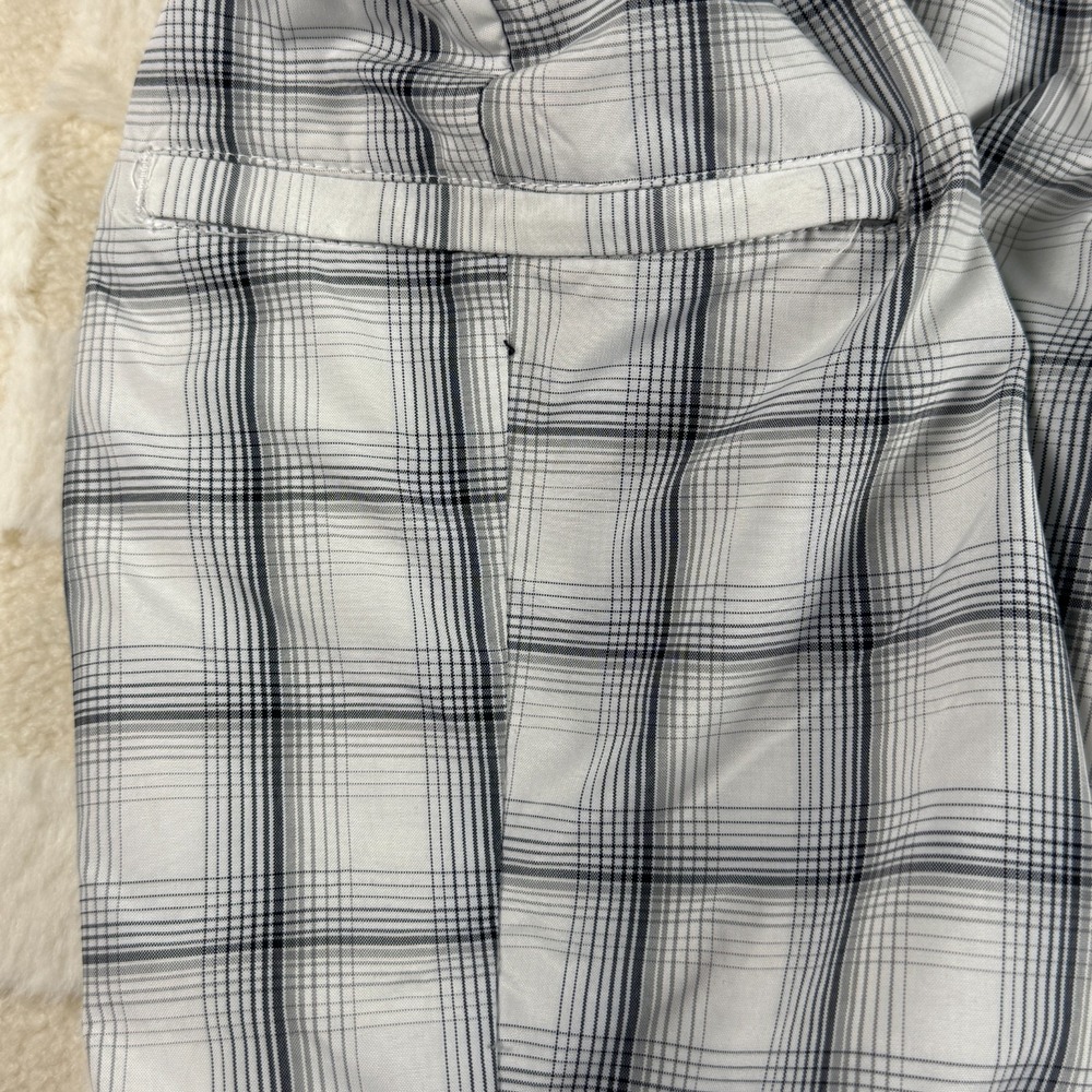 Grand Slam White Plaid Men's Shorts Size 36 with Side Leg‎ Pocket - Picture 4 of 7
